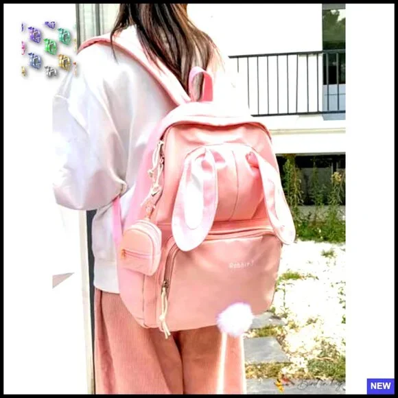 Mini Backpack Keychain Cosmetic Bag PU Leather Zipper Pouch Organizer Cute - Picture 2 of 7